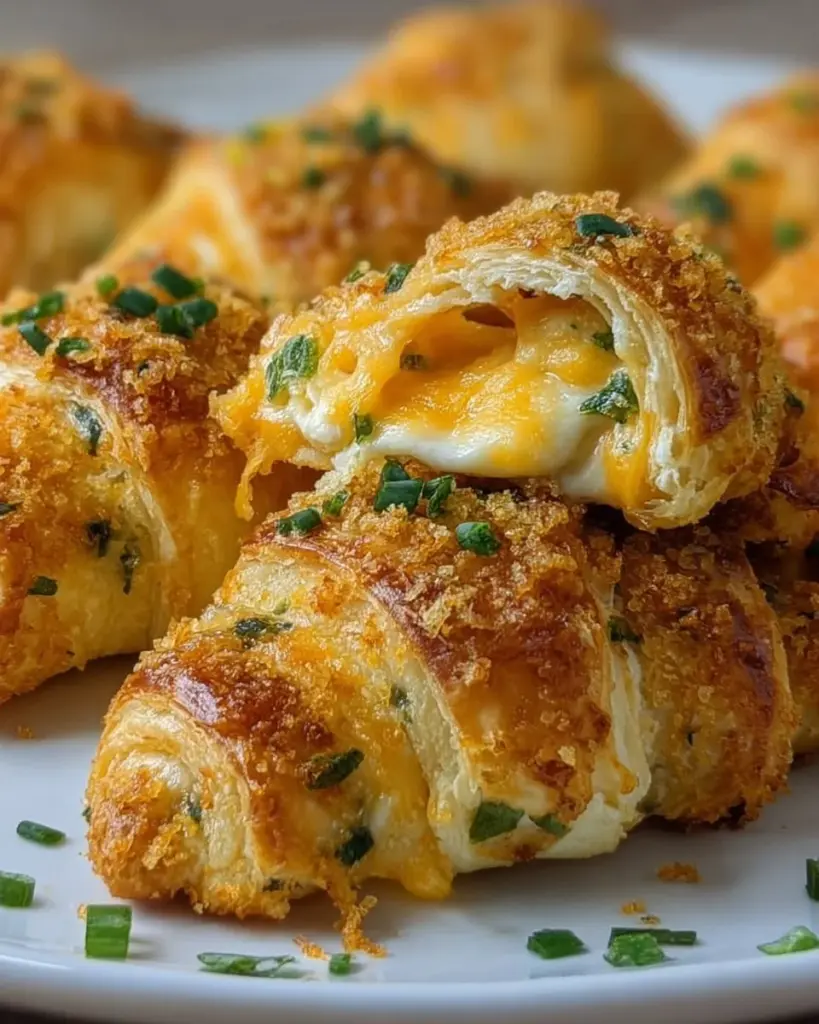 Jalapeño popper cheese-stuffed crescent bites, delicious appetizer