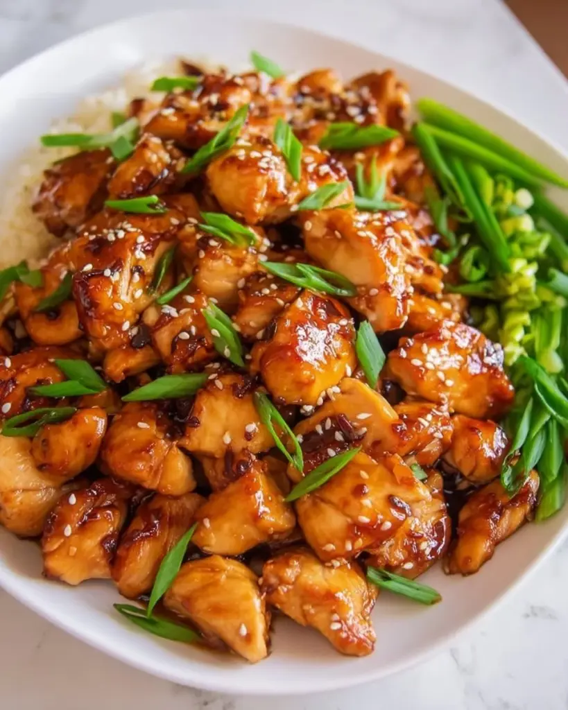 Air Fryer Chicken Teriyaki dish served in a bowl with vegetables