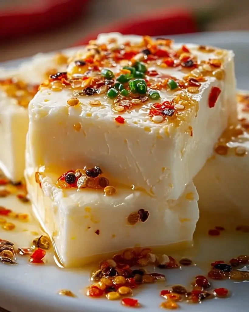 Freshly made homemade Pepper Jack Cheese with spices and peppers