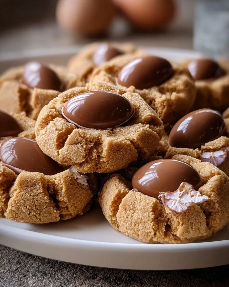 Delicious Reese’s Egg Peanut Butter Cookies displayed on a plate