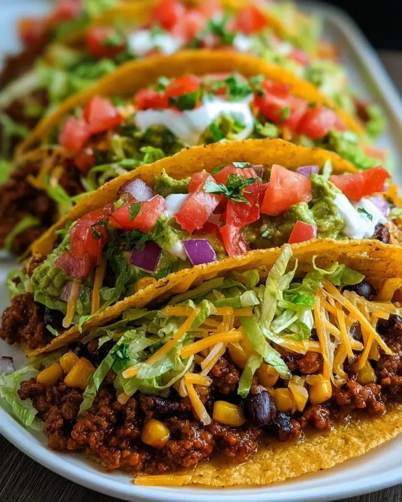 Sheet Pan Tacos with fresh ingredients served on a colorful platter