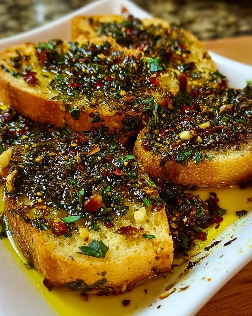 Balsamic and Olive Oil Bread Dip served with fresh bread slices