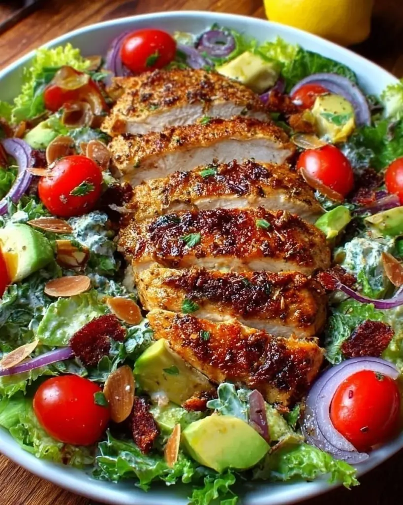 Delicious Marry Me Chicken Salad served in a bowl with fresh ingredients