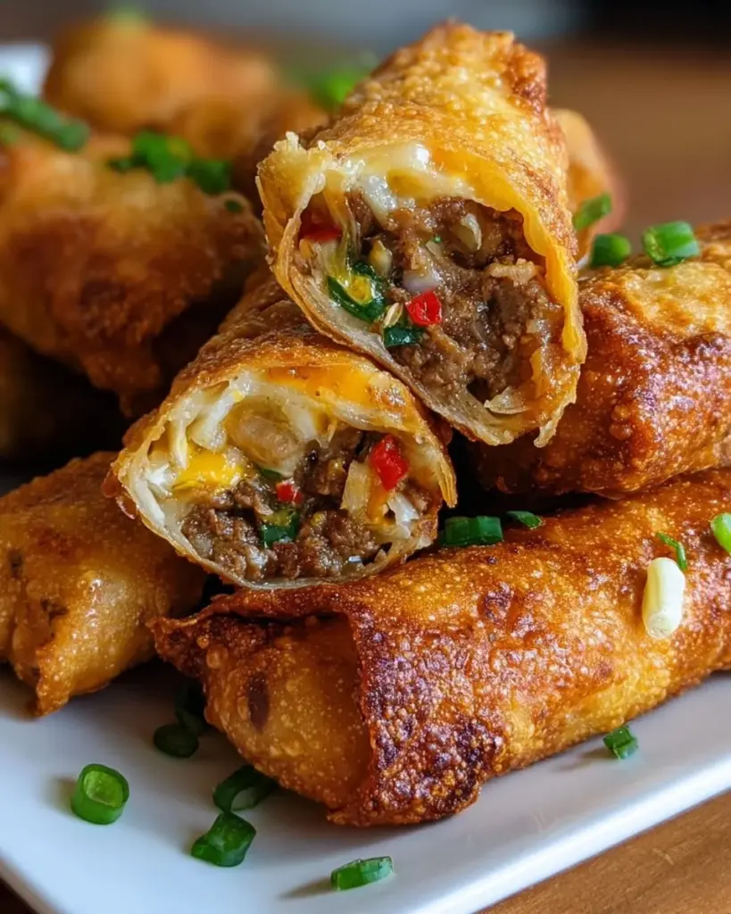 Delicious Voodoo Egg Rolls filled with spicy, flavorful ingredients
