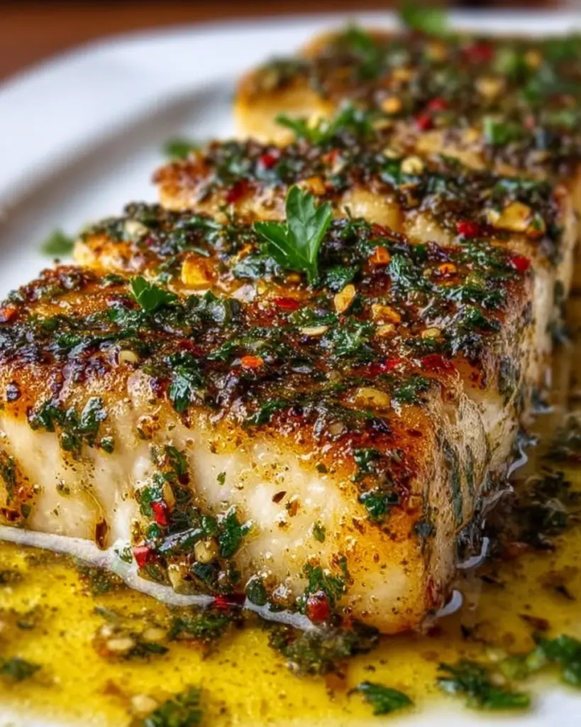 Deliciously seasoned Zesty Baked Mahi Mahi fillets served on a plate